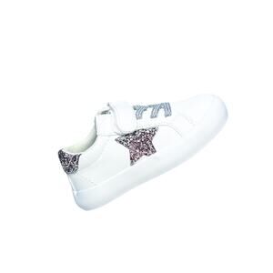 FabKids White Glitter Star Sneakers - Toddler Size 5